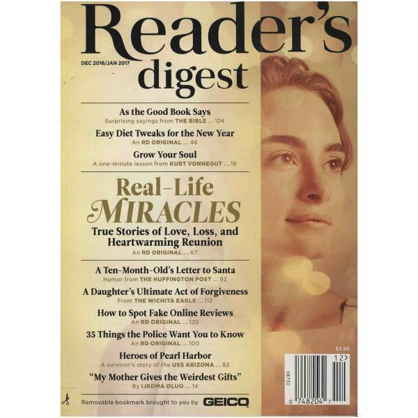 مجله ریدرز دایجست - ژانویه 2017، Readers Digest Magazine - January 2017