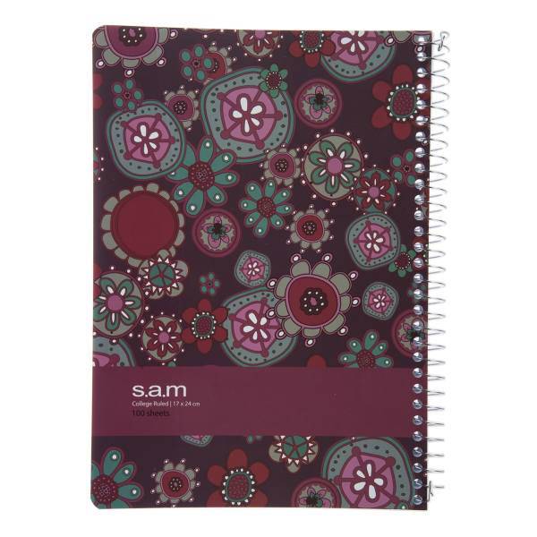 دفتر مشق سم طرح گل 1، Sam Flower Design 1 Homework Notebook