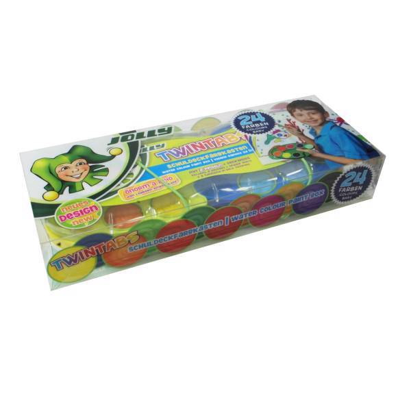 آبرنگ 24 رنگ جولی مدل 0006-9335، Jolly TWINTABS watercolour paint box