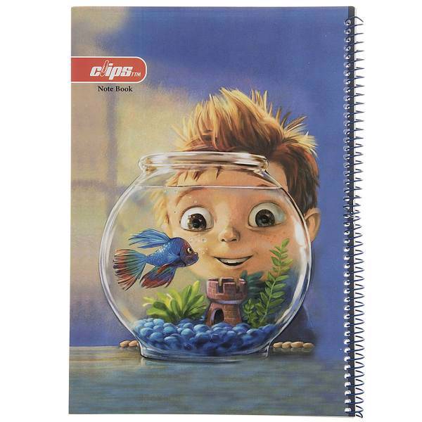 دفتر مشق کلیپس طرح تنگ ماهی، Clips Fishbowl Design Homework Notebook