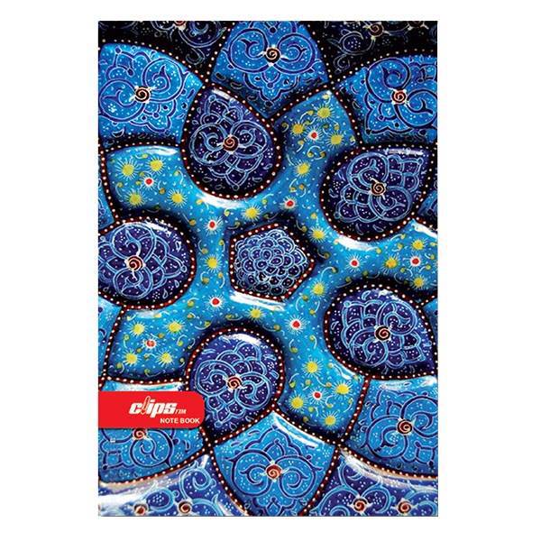 دفتر مشق کلیپس طرح میناکاری 100 برگ، Enamels Background Design 100 Sheets Homework Notebook