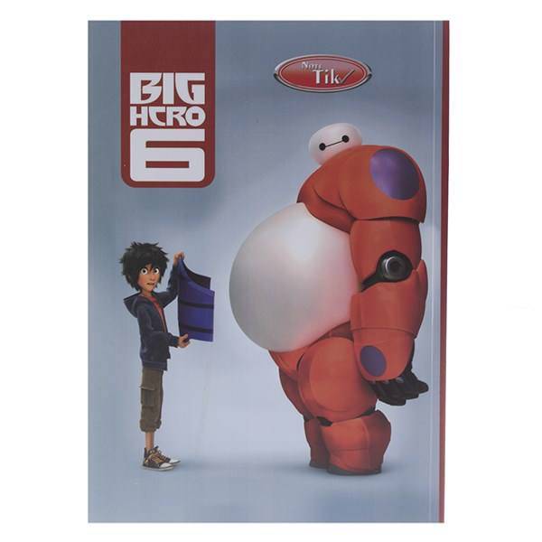 دفتر نقاشی 50 برگ کلیپس طرح قهرمان بزرگ 6 جلد شومیز، Clips 50 Sheets Painting Big Hero 6 Design Soft Cover Notebook