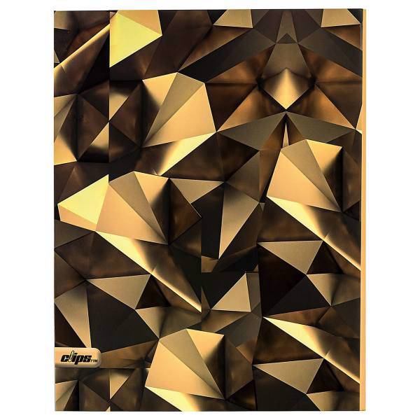دفتر کلاسوری کلیپس طرح منشور 80 برگ، Clips Prism Design Ring Binder Notebook - 100 Sheets