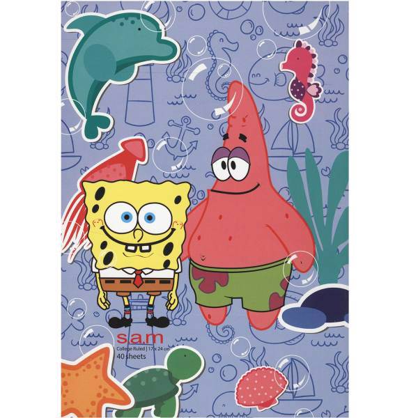 دفتر مشق سم طرح باب اسفتجی 2، Sam Sponge Bob 2 Homework Notebook