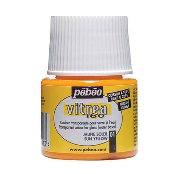 رنگ شیشه پ ب او مدل Vitrea 160 کد رنگ 01 حجم 45 میلی لیتر، Pebeo 01 Vitrea 160 Glass Paint 45Ml