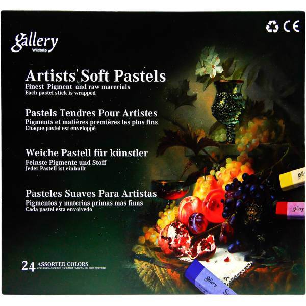 پاستل گچی 24 رنگ وایلد تولیپ مدل Gallery، Wildtulip Gallery 24 Color Chalk Pastell