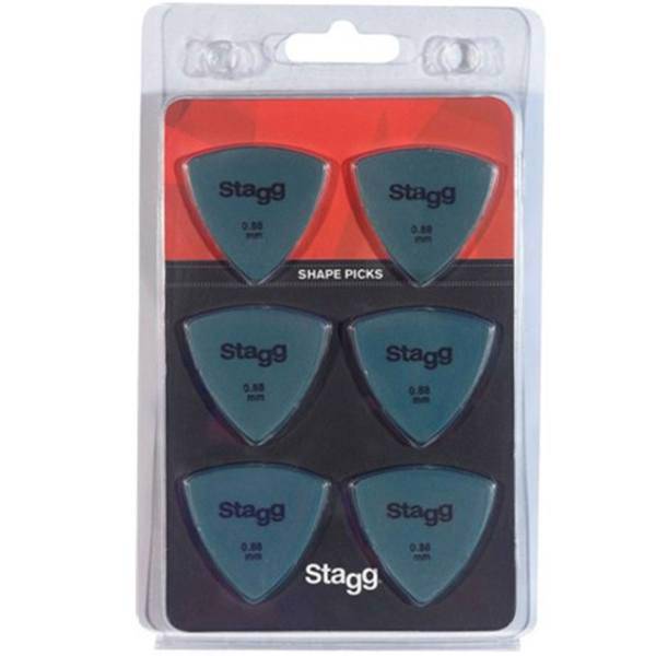 پیک گیتار استگ مدل SPELLIX6-0.88 بسته‌ شش عددی، Stagg SPELLIX6-0.88 Triangle Guitar Picks