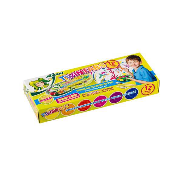 آبرنگ 12 رنگ جولی مدل 0005-9335، Jolly TWINTABS watercolour paint box