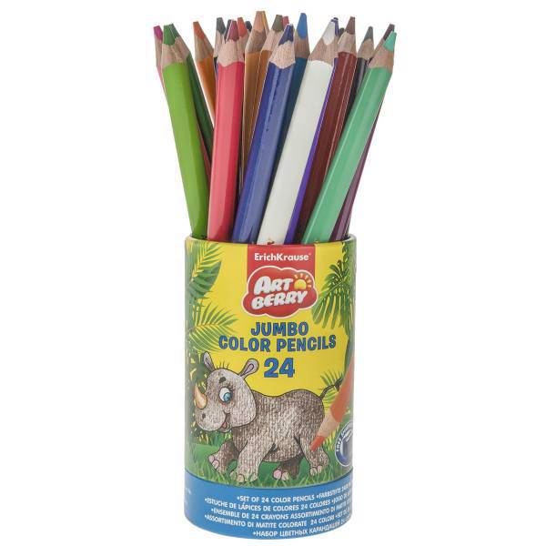 مداد رنگی 24 رنگ اریک کراوزه مدل Jumbo، ErichKrause Jumbo 24 Color Pencil