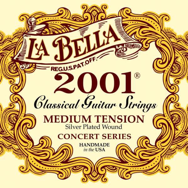 سیم گیتار کلاسیک لا بلا مدل 2001 Medium Tension، La Bella 2001 Medium Tension Classical Guitar Strings