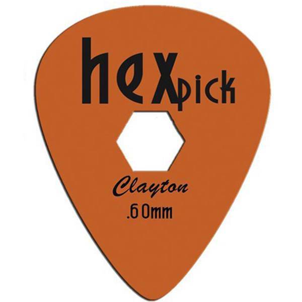 پیک گیتار الکتریک کلایتون مدل 0.60 میلی‌متری HexPick بسته‌ دوازده عددی، Clayton HexPick 0.60mm Guitar Picks 12 Pack