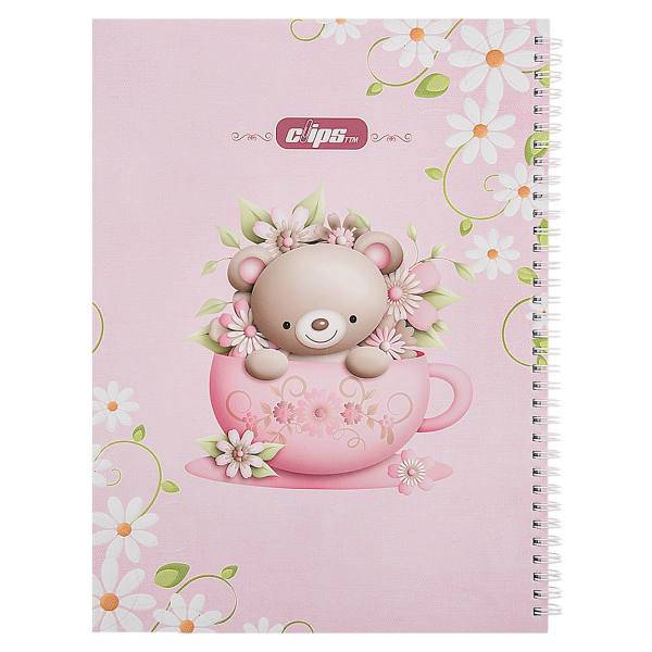 دفتر نقاشی کلیپس طرح خرس، Clips Bear Design Painting Notebook