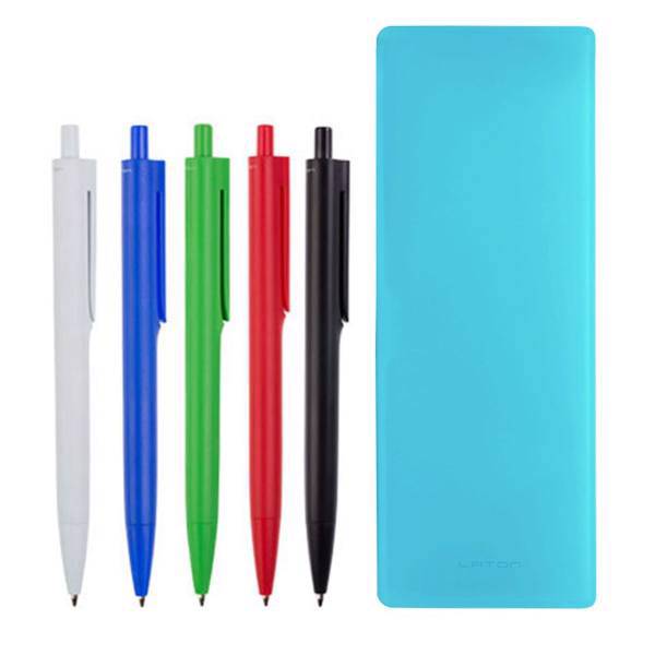 ست خودکار و جامدادی لاتن مدل Medso Blue، Laton Medso Blue Pen and Notebook Set