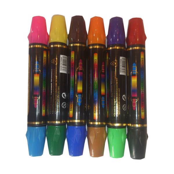 ماژیک وایت برد 12 رنگ مدل double color