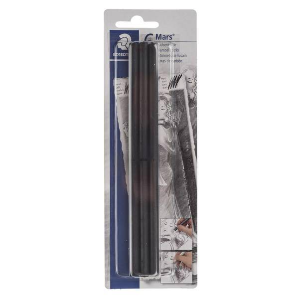 زغال فشرده استدلر مدل 2490SBK-2 بسته 6 عددی، Staedtler 2490SBK-2 Charcoal Sticks pack of 6