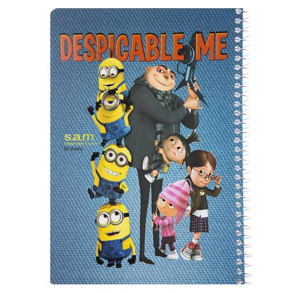 دفتر مشق سم طرح مینیون ها، Sam Minions Design Homework Notebook