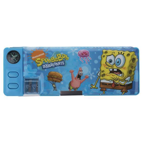 جامدادی مکانیکی مدل Sponge Bob طرح 2 - با قطب نما، Sponge Bob Design 2 Mechanical Pencil Case - with Compass