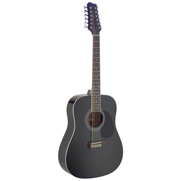 گیتار آکوستیک 12 سیم استگ مدل SA40D/12 BK، Stagg SA40D/12 BK 12-String Acoustic Guitar