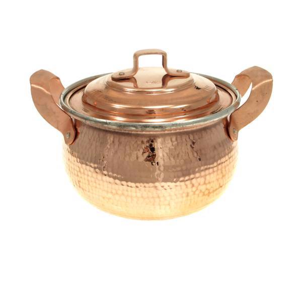 قابلمه مسی زنجان طرح شکمی کد 3902 قطر 17 سانتی متر