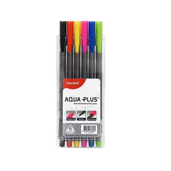 روان نویس 6 رنگ مونامی مدل Aqua Plus، Monami Aqua Plus 6 Color Rollerball Pen