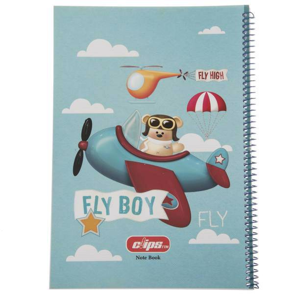 دفتر مشق کلیپس طرح پرواز، Clips Flight Design Homework Notebook