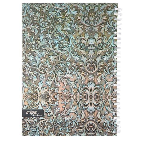 دفتر مشق کلیپس طرح نقش برجسته، Clips Embossed Design Homework Notebook