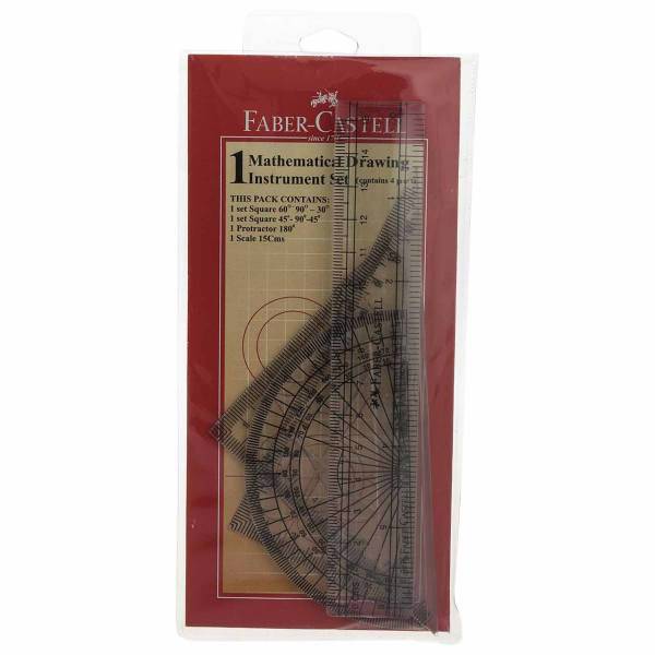 بسته خط کش مخصوص ریاضی فابر کاستل کد 163504، Faber-Castell Mathematical Drawing Geometry Set