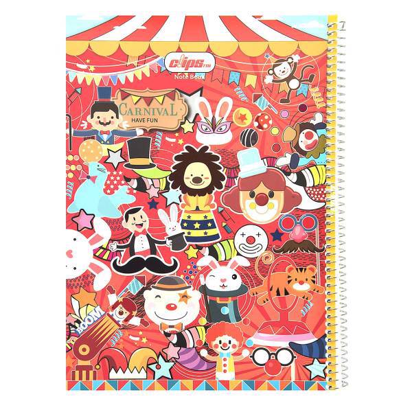 دفتر مشق کلیپس طرح کارناوال، Clips Carnival Design Notebook