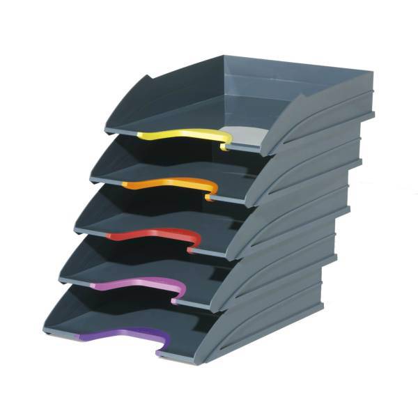 کازیه دورابل مدل 57-7705، DURABLE VARICOLOR Letter Trays Set OF 5