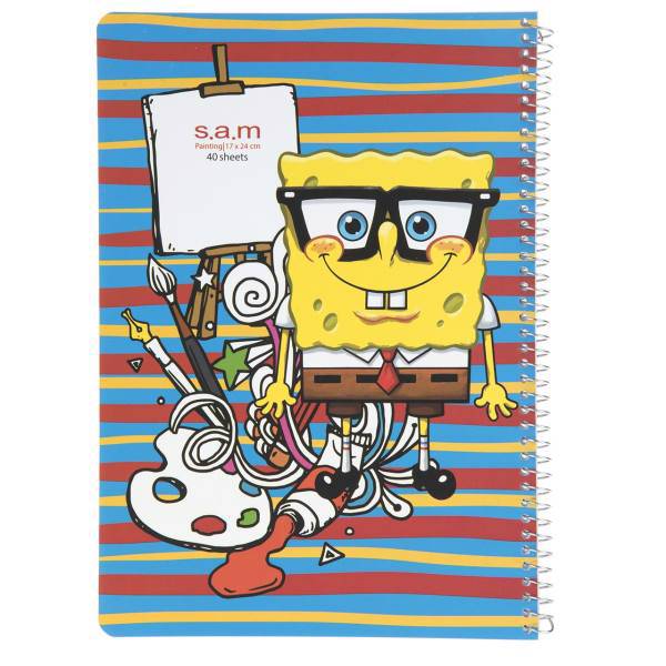 دفتر نقاشی سم طرح باب اسفنجی، Sam Sponge Bob Painting Notebook