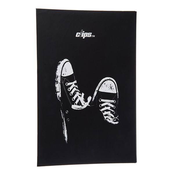 دفتر 100 برگ کلیپس مدل کلاسوری طرح آل استار، Clips 100 Sheets Hard Cover All Star Design Ring Binder Notebook