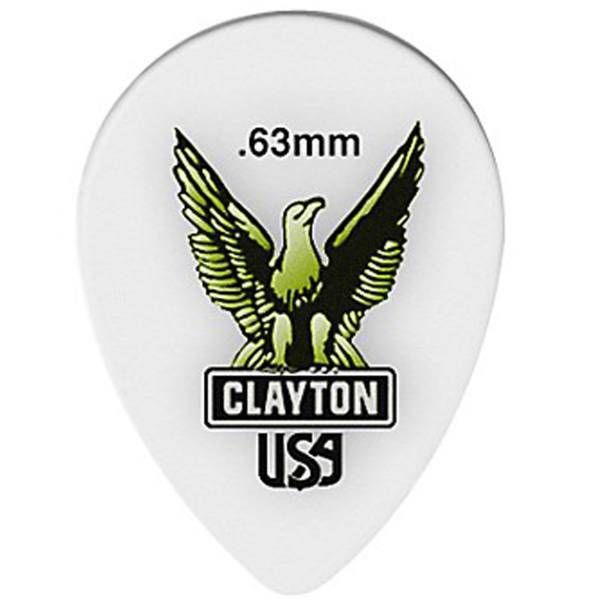 پیک گیتار الکتریک کلایتون مدل Acetal 0.63 mm طرح اشکی، Clayton Acetal 0.63 mm Guitar Picks