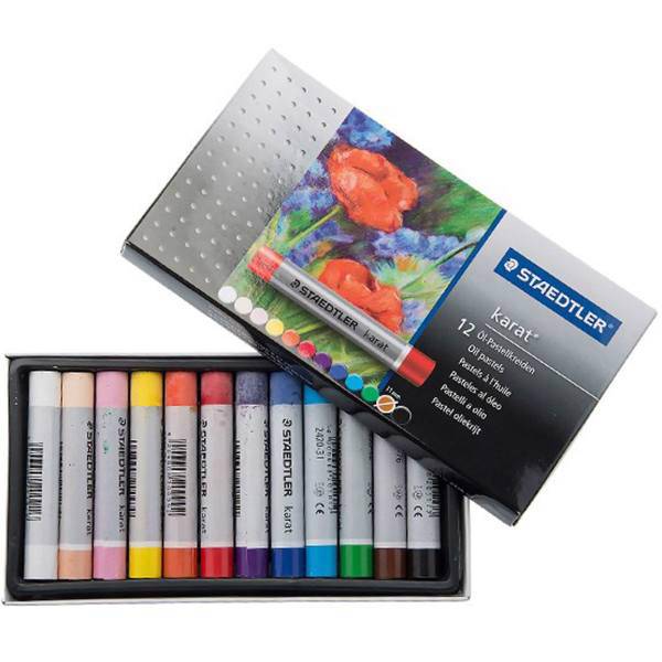 پاستل روغنی استدلر مدل Karat بسته 12 رنگ، Staedtler Karat Oil Pastels Pack of 12