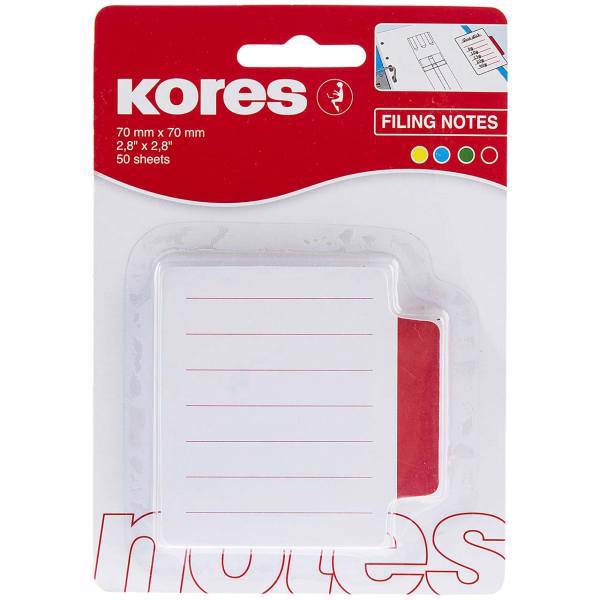 کاغذ یادداشت چسب دار کورس مدل Lined - بسته 50 عددی، Kores Lined Sticky Notes - Pack of 50