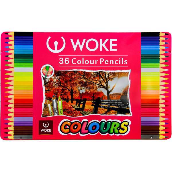 مداد رنگی 36 رنگ ووک طرح پاییز، Woke Fall 36 Color Pencils