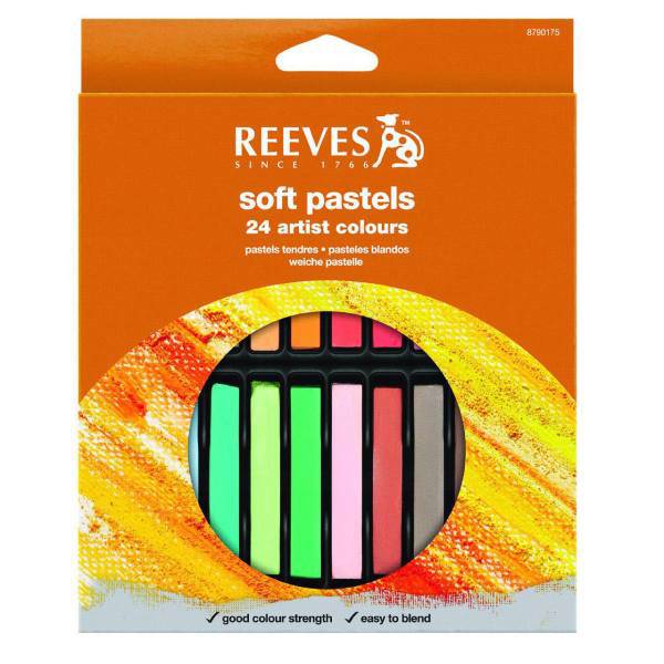 پاستل گچی 24 رنگ ریوز، Reeves 24 Color Pastel Crayon