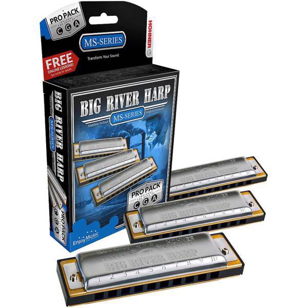 ست سه عددی سازدهنی دیاتونیک هوهنر مدل Big River Harp، Hohner Diatonic Big River Harp Harmonica Set