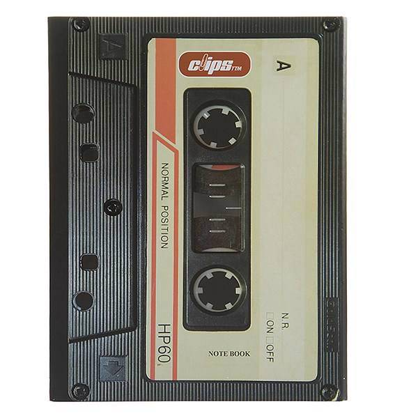 دفتر کلاسوری کلیپس طرح کاست 100 برگ، Clips Cassette Design 100 Sheets Ring Binder Notebook