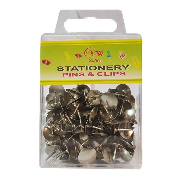 پونز ژین وی مدل استیل بسته 100 عددی، Xin Wei Steal Push Pin -100Pcs