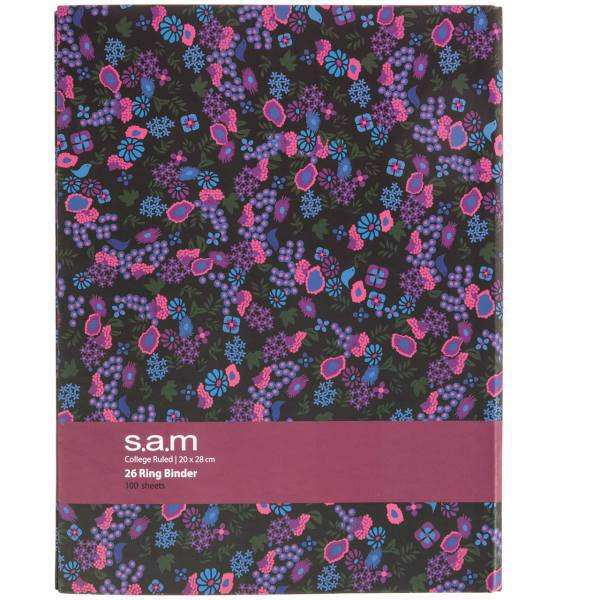 دفتر کلاسوری سم طرح گل های ریز، Sam Tiny Flowers Design Ring Binder Notebook