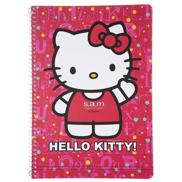 دفتر زبان سم طرح هلو کیتی، Sam Hello Kitty Design English Notebook