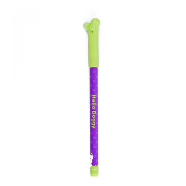 روان نویس پاک کن دار مدل Hello Doggy Purple، erasable gel pen