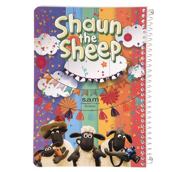 دفتر مشق سم طرح بره ناقلا، Sam Shaun The Sheep Design Homework Notebook