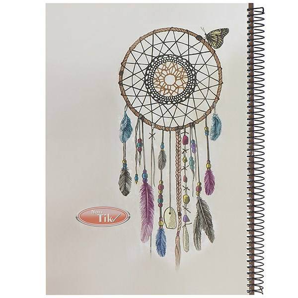 دفتر مشق کلیپس طرح کابوس گیر 100 برگ، Clips Dream Catcher Design 100 Sheets Homework Notebook