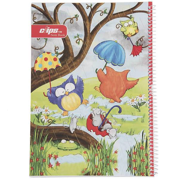 دفتر مشق کلیپس طرح جغد، Clips Owl Design Homework Notebook