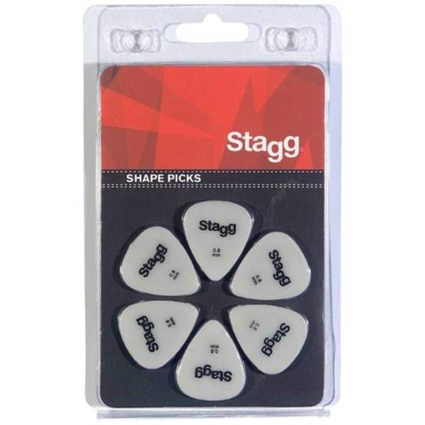 پیک استاندارد گیتار استگ مدل SPSTDX6-0.6 بسته‌ شش عددی، Stagg SPSTDX6-0.6 Standard Shape Guitar Picks