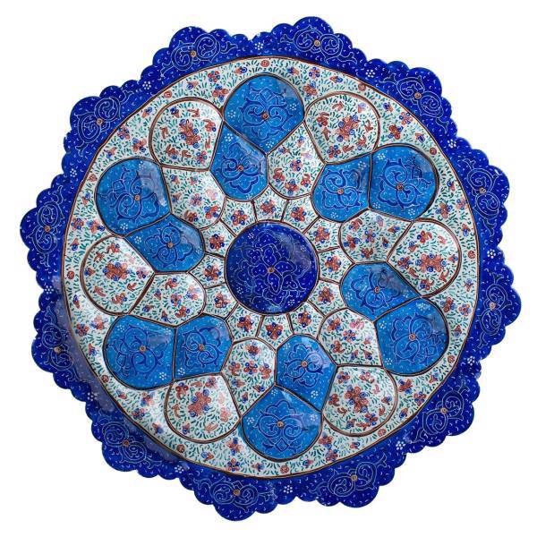 بشقاب مسی میناکاری شده گالری مند کد MN06