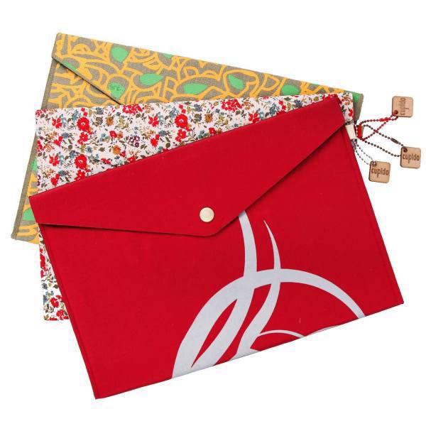 پوشه پارچه ای کاپیدو کد 609200 سایز A4 مجموعه سه عددی، Cupido 609200 Cloth Folder Size A4 Pack Of 3