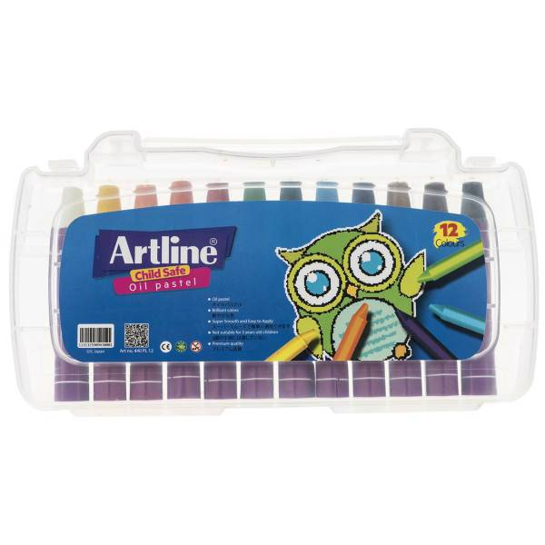 مداد شمعی 12 رنگ آرت لاین مدل 440PL، Artline 440 12 Color Crayon