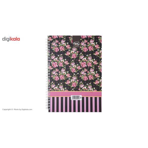 دفتر مشق کلیپس طرح گل رز زمینه مشکی، Clips Black Background Rose Design Homework Notebook
